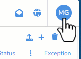user menu